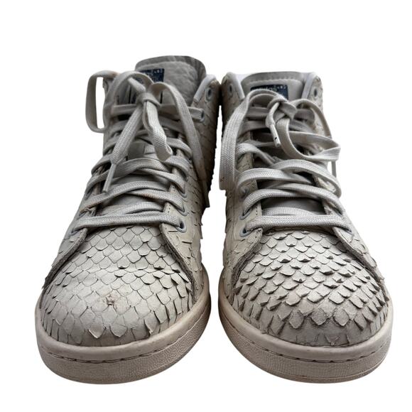 Adidas Stan Smith Textured Snakeskin Streetwear Mid Top Sneakers Men's Size 9 - Picture 2 of 9